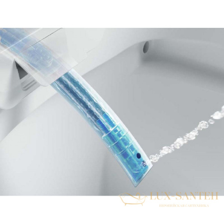 унитаз подвесной uni-flow mi-smart ch1048zr-a, с крышкой-биде и дистанционным пультом, белый глянцевый