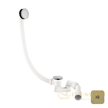 слив-перелив для стандартных ванн almar e096003.hb, слив ø 52 мм, латунь брашированная pvd