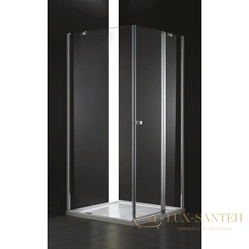 душевой уголок cezares elena-a-12 elena-w-a-12-100-p-cr-r 100x100 см, стекло рифленое