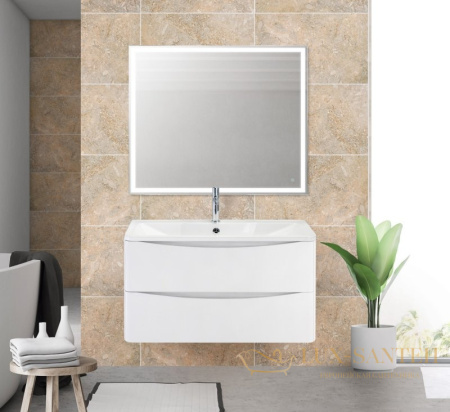 тумба под раковину belbagno acqua acqua-900-2c-so-bl подвесная, bianco lucido