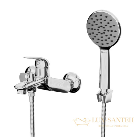 смеситель для ванны lemark plus advance lm1214c, с душевым набором, хром