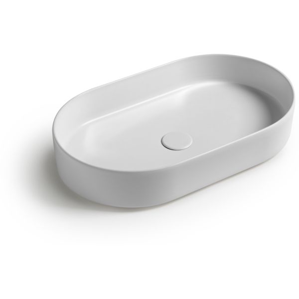 раковина овальная white ceramic blade w0527oc накладная 60x36x12 см, оранжевый матовый