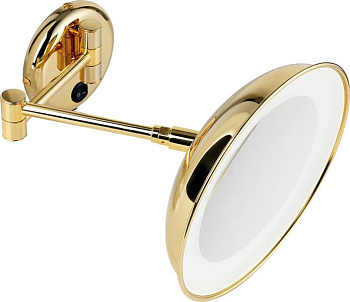 зеркало косметическое stil haus 1036(16) настенное круглое (4x) с led подсветкой, золото