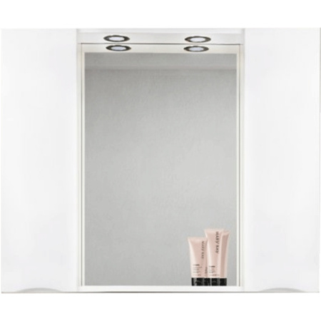 зеркальный шкаф belbagno marino marino-spc-1000/750-2a-bl-p 100 см с подсветкой, bianco lucido