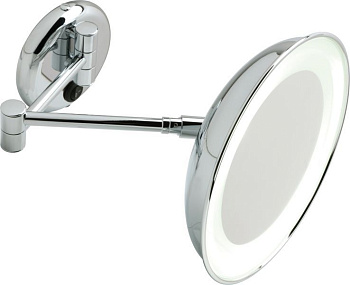 зеркало косметическое stil haus 1036(08) настенное круглое (4x) с led подсветкой, хром