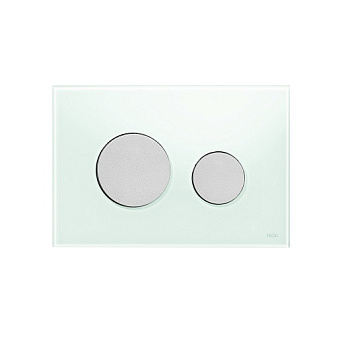 стеклянная панель смыва tece teceloop 9240652, зеленое стекло/клавиши хром матовый