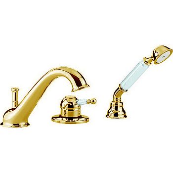 cisal arcana empress, em00126024, смеситель на борт ванны на 3 отверстия, цвет золото