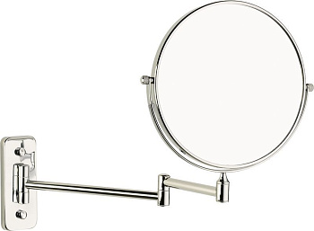 зеркало косметическое sanibano he260/cr настенное круглое (5x), хром
