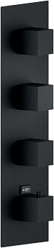 смеситель для душа nobili seven, we00103/qbm (на 3 выхода) velvet black, цвет черный