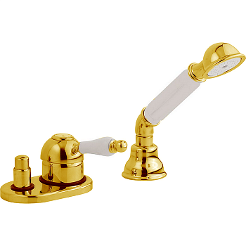 cisal arcana empress, em00129024, смеситель на борт ванны на 2 отверстия, 2 источника, без излива, цвет золото