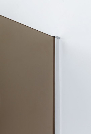 душевая дверь cezares slider slider-b-1-90/100-br-cr 100 см профиль хром, стекло бронзовое