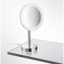 зеркало косметическое colombo design complementi b9750 с увеличением и подсветкой, белый, хром
