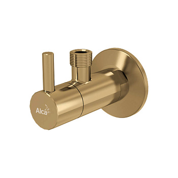 alcaplast угловой вентиль с фильтром 1/2×3/8 золото крацованный мат arv001-g-b