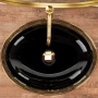 раковина rea margot rea-u8978 52х40 см, золотой/черный глянец