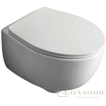 подвесной безободковый унитаз simas bormio br18bi, белый