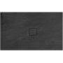 душевой поддон rea stone rea-k9756 из литого мрамора 100х80 см, черный