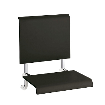 emco system2, 3551 212 01, сиденье для душа со спинкой для поручня, сиденье, подвесной, цвет черный х хром