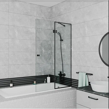 шторка для ванны d&k matrix dg1109025 90 см 