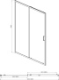 душевая дверь aquatek aqnaa6121-100 двухэлементная, раздвижная 1000x2000, хром