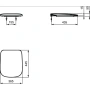 сиденье ideal standard esedra t318101 для унитаза с микролифтом, белый