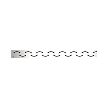 alcaplast решетка для водоотводящего желоба apz13 дизайн smile, нерж. сталь, глянцевая smile-950l, 950 мм
