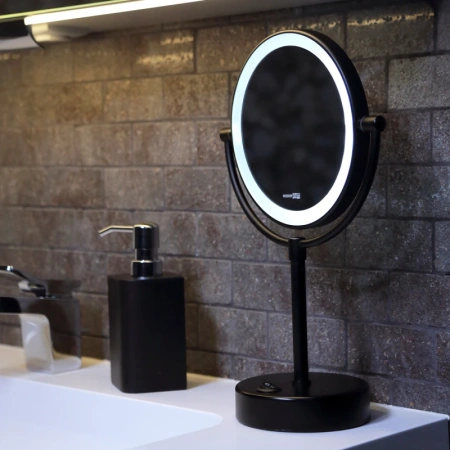 косметическое зеркало wasserkraft k-1005black x 9, черный