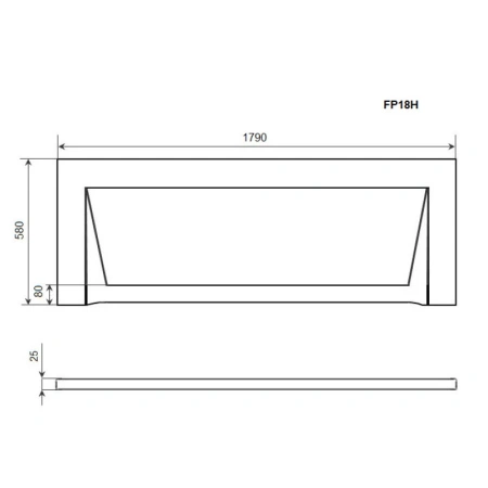 панель фронтальная timo fp18h 180 см, белый