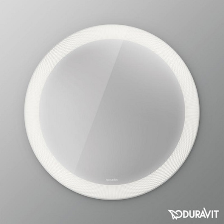 зеркало duravit happy d.2 plus hp7480s0000 ⌀700 мм, с подсветкой, декор «radial» 