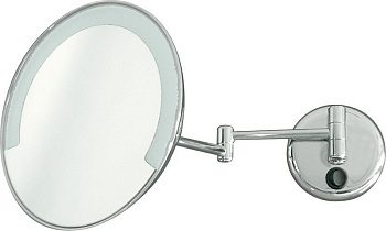зеркало косметическое stil haus 783(08) настенное круглое (3x) с led подсветкой, хром