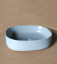 раковина прямоугольная white ceramic jumper w0717fm накладная 50x40x13 см, серый матовый