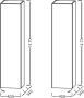 колонна jacob delafon rythmik eb1850g-n18 40 см шарниры слева белый лак