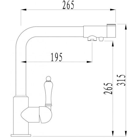 смеситель zorg sanitary zr320yf-33 для кухни, хром