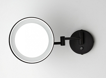 зеркало косметическое bertocci specchi 188 6126 0800 с led-подсветкой, черный матовый