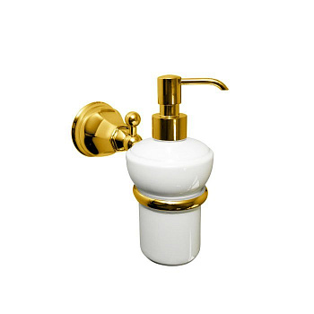 дозатор для жидкого мыла nicolazzi teide, 1489go05, подвесной, цвет золото х белый