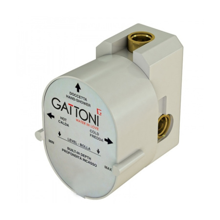 gattoni gbox универсальная монтажная коробка под встраиваемый смеситель для душа с 1-м выходом, sc0560000, входы 1 х 2", цвет хром