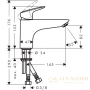 смеситель для ванны hansgrohe logis 71311000, хром