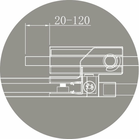 душевая дверь cezares slider slider-b-1-100/110-br-nero 110 см профиль черный матовый, стекло бронзовое