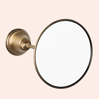 зеркало tw harmony 025, twha025br, подвесное косметическое круглое диам.14см, цвет бронза