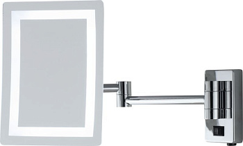 зеркало sanibano, h90000 х withled, настенное прямоугольн. (3x) с led подсветкой (с проводом и вилкой), цвет хром