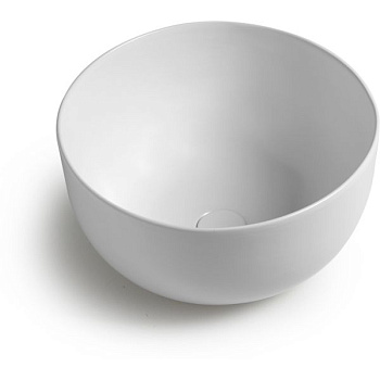 раковина круглая white ceramic dome w0307fm накладная ø44,5x24 см, серый матовый