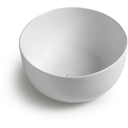 раковина круглая white ceramic dome w030705 накладная ø44,5x24 см, черный матовый