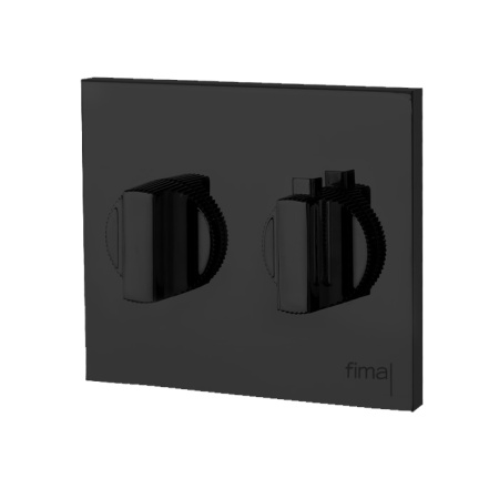 fima|carlo frattini switch смеситель для душа встраиваемый, f5921ns, термостатический, с регулировкой напора, внешняя часть, цвет черный матовый