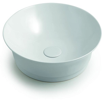раковина круглая white ceramic idea w1030705 накладная ø42х15 см, черный матовый