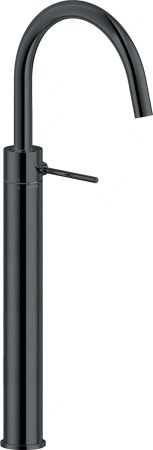 смеситель для раковины nobili velis, ve125148/2flp с донным клапаном, diamond smoke, цвет черный
