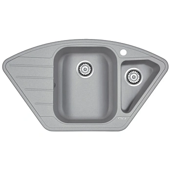 кухонная мойка paulmark wiese pm529050-grm, серый металлик
