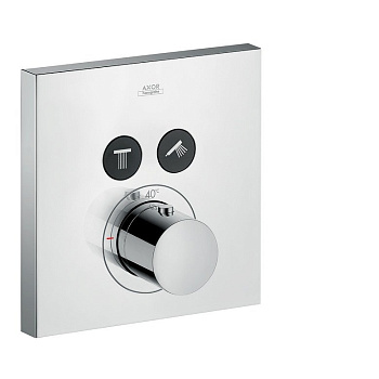 axor showers, 36715000,elect, встраиваемый термостат для душа, 2 потреб, (внешняя часть), цвет хром