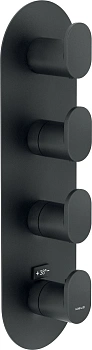 смеситель для душа nobili up, up94103bm (на 3 выхода) velvet black, цвет черный