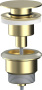 универсальный донный клапан aqg 400090925 click-clack, матовое золото