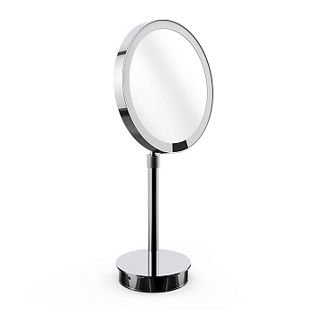 зеркало косметическое decor walther round just look sr 0121900 с подсветкой, хром