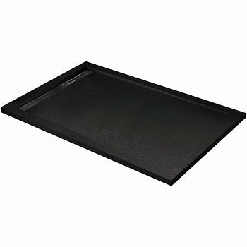 душевой поддон cezares tray as tray-as-ah-120/90-30-nero из искусственного камня 120х90, черный матовый